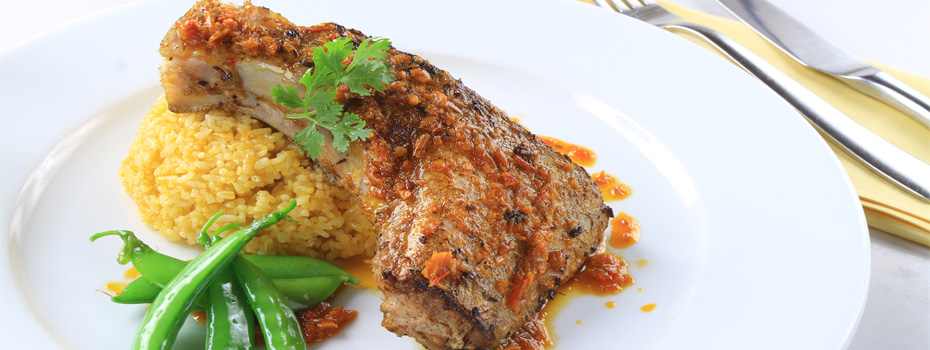 Grilled Tuna Kama With Salt Chili